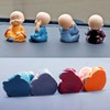 LUXCKY 4 Monks Figurine Statue Cute Little Monks Hear No