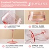 JOVGANK Pink Martini Glasses Set of 6, Hand Blown Colorful