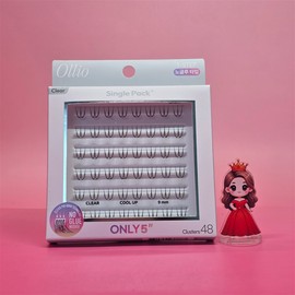 Olio Eyelash No Glue + 2 Tweezers Wicked Edition Included &&& Single Pack Plus Short 9mm Clear / 올리오 속눈썹 노글루 + 트위저 2종 위키드 에디션 포함 &&& 싱글팩 플러스 Short 9mm 클리어