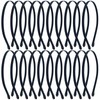 Lawie 20 Pack 7MM Satin Cloth Wrapped Fabric Covered Black