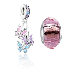 LNQOBU 925 Sterling Silver Charms for Bracelets and Necklaces Pendants Beads Mother's Day Charms Jewelry Gift for Women Girls