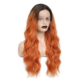 26 Inch 13x4x1 T Part Body Wave Lace Front Wigs Glueless Lace Front Wigs Pre Plucked for Women Water Wave Synthetic Lace Front Wig Natural Hairline Heat Resistant Lace Wigs