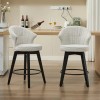CinkeHome Swivel Barstool Counter Height Kitchen Dining Bar Stool Tufted