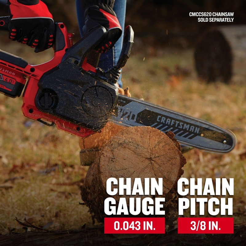 CRAFTSMAN 12 inch Chainsaw Chain, Replacement Chain for CMCCS620, CMCCS630