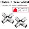 Structural Pipe Connector, Silver Right Angle 4-Way Chain Link Fence