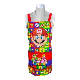 Movasa Mandil Babero Delantal Mario Bros Bordado Cocina