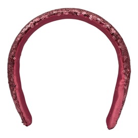 Hair Band Fluffy Broad Sequin Shiny Wide Fancy Headband Cute Non-Slip No Damage Party Events Hairwear for Girls & Women Colourful Hair Accessories Handmade (Pink-1 Piece, Onesize)