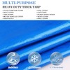 YIJUHOU Tarpaulin Waterproof Heavy Duty 115 GSM Blue Tarp Sheet