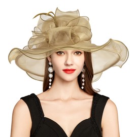 Kentucky Derby Tea Party Bucket Hat Church Hats for Womens Wedding