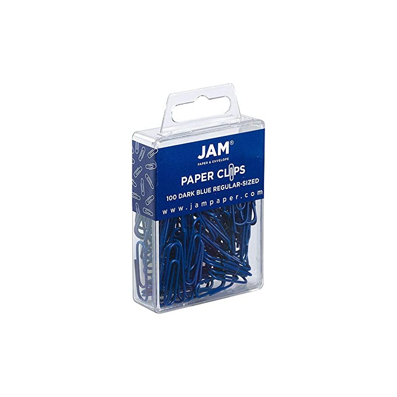 JAM papel® – Clips – Regular y Jumbo Clips, Azul,