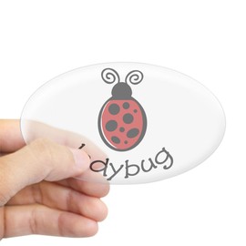 CafePress Ladybug Oval Sticker Oval Bumper Sticker, Euro Oval Car Decal