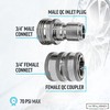 MTM Hydro Garden Hose Adapter 4 Piece 3/4” Quick Connect