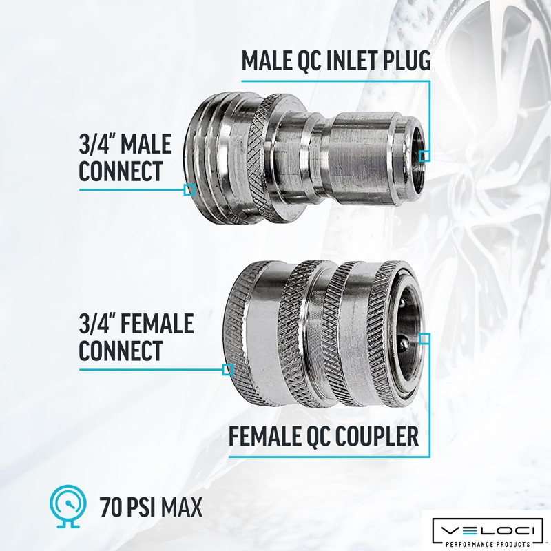 MTM Hydro Garden Hose Adapter 4 Piece 3/4” Quick Connect