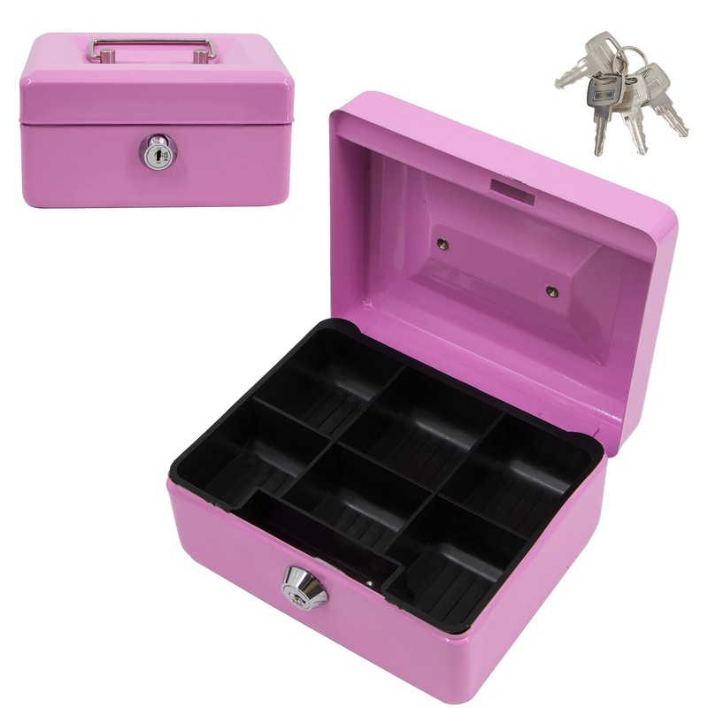 Time to Sparkle Small Lock Box Money Safe with Tray