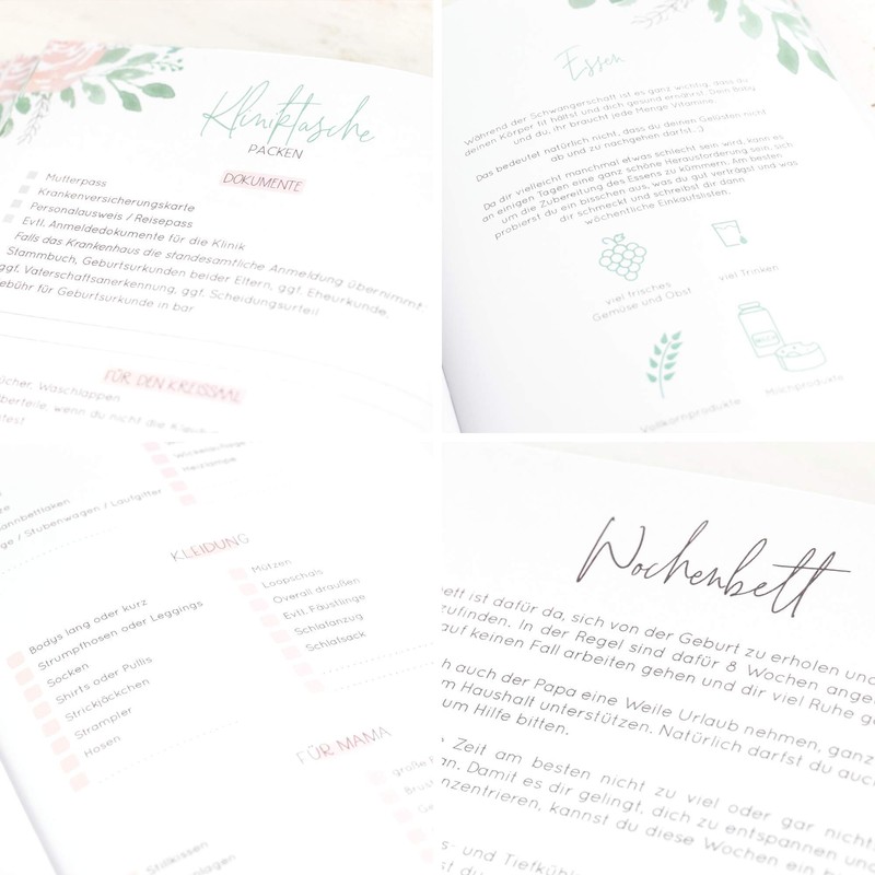 Pregnancy Diary and Planner - 40 weeks relaxed through pregnancy