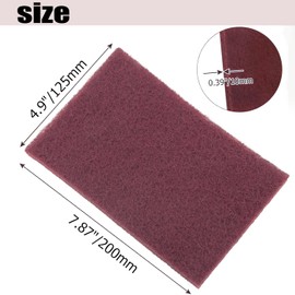 MEETOOT 6PCS Industrial Cleaning Cloths Red 7447 Aluminium Bezel Polishing Backing 125x200mm Wood Polishing Square General Purpose Sanding Hand Pads for Automotive Maintenance