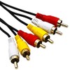 Qaoquda AV Cable Splitter, 3 RCA Female to 6 RCA