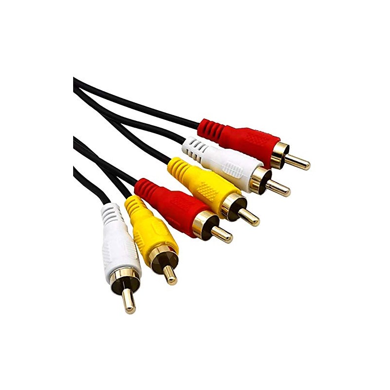 Qaoquda AV Cable Splitter, 3 RCA Female to 6 RCA