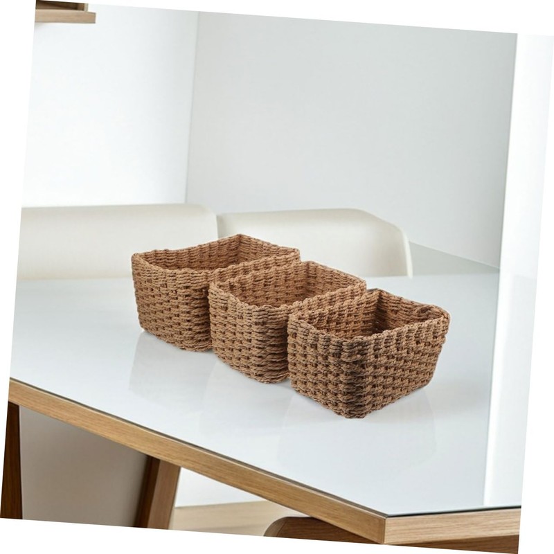 ABOOFAN 4Pcs Handwoven Storage Bins Decorative Woven Baskets for Organization