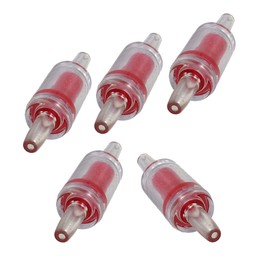 CAPASTEC Plastic Air Pump Check Valves, Non-Return Check Valve for Fish Tank, 2.1x 0.58 Inch (Red 5 Pcs)