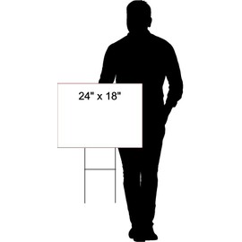 Notice No Pogo Stick Racing Marathon Hopathon Double Sided 18x24 in Yard Road Sign w/Stand