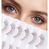 7 Pairs Brown Lash Strips, Natural Cat Eye False Lashes