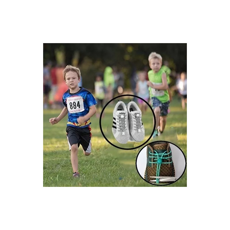 Patry Deluxe 3x Agujetas Elasticas Ajustable Deporte Comodidad En Tenis