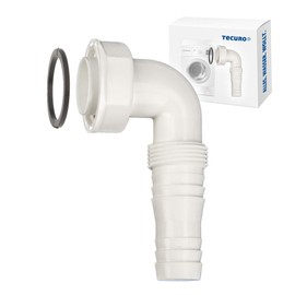 tecuro Appliance Connection Nozzle Sink Siphon 90° Angled 1 Inch Union Nut Seal Connection