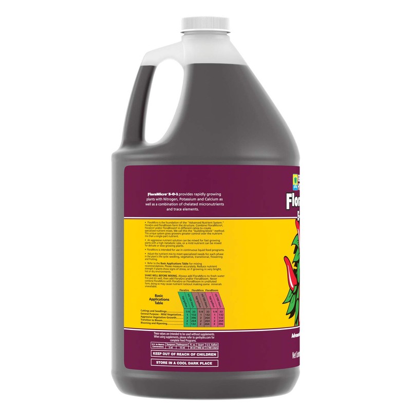General Hydroponics 718125 Flora Micro, 1 Gallon