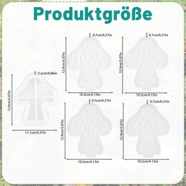 Pilz Silikonformen Gießformen, 3D Silikon Gießform für Epoxidharz-Formen, Kerzenformen zum Gießen für Kunsthandwerk, Seife, Heimdekoration, Handgemachten Schmuck (5)