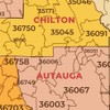 Alabama ZIP Code Map with Counties - Standard - 53.50