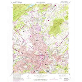 YellowMaps Roanoke VA topo map, 1:24000 Scale, 7.5 X 7.5 Minute, Historical, 1963, Updated 1978, 26.8 x 22.1 in - Paper