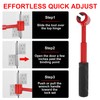 RUTU Door Hinge Adjustment Tool, 4-in-1 Hinge Gap Adjusting Wrench
