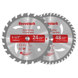 Revvstark Circular Saw Blade 5-1/2" 24T&48T, TCT Saw Blades with 5/8" Arbor, Professional for Wood Cutting