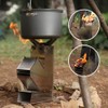 Outdoor Collapsible Wood Burning Stove Detachable Portable Stainless Steel Rocket