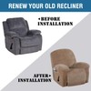 Stretch Recliner Slipcovers 1-Piece Modern Rich Velvet Plush Sofa Furniture