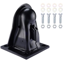 NovelBee 2-5/16" Flat Mount Trailer Coupler with Bolts Hardware,Black Powder Coat Finish Adjustable Coupler Capacity 14000LBS