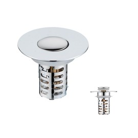 Fast Bathroom Sink Drain Strainer Steel 304 Stainless & Brass Core Shower Drain Hair Catcher High Spring Kitchen Sink Stopper, Anti Clog Odor Proof Drain Filter for 1.1-1.5 Drain 1 pcs（b1）