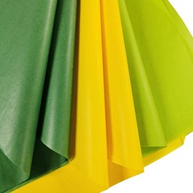 Easter Tissue Paper 30 Large Sheets, Lime Green, Jade Green & Yellow Acid Free Art Paper, Perfect for Gift Wrap, Storage, Packing, Art & Craft Bulk Pack Archiving Shredding 70 x 50cm Sheet Size