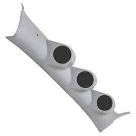 GlowShift Gray Triple Pillar Gauge Pod Compatible with Subaru Impreza WRX STI 2008-2014 - Factory Color Matched - Complete Replacement - ABS Plastic - Mounts (3) 2-1/16" (52mm) Gauges