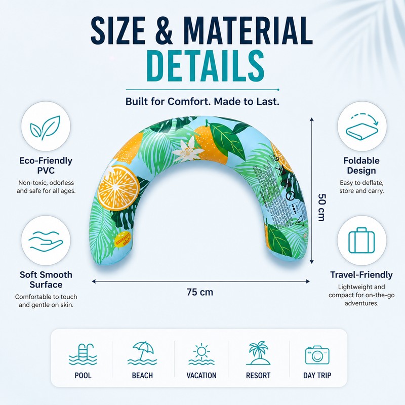 U-Shaped Inflatable Pool Float for Adults – Comfortable Neck &