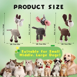 Shirem Bite Buddy Chew Toy for Dogs, Petsrook Premium Plush Toy Dog, 2025 New Robust Plush Indestructible Dog Toys, Petsboro Bitebuddy Dog Toy, Stuffed Animal Plush Chew Toys with Squeakers (Mix*3)