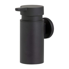 Tiger Noon Large Wall Mounted Soap Dispenser Stainless Steel Black with Removable Tray W5.5 x H12.9 x D10.1cm