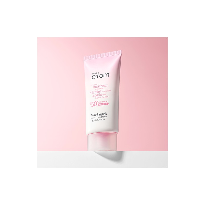 Makeprem [더블구성] 메이크프렘 수딩 핑크 톤업 선크림 SPF 50+ PA++++