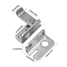 Fodlon Door Latch, Pack of 2 Flip Latch Gate Latches Security Door Lock with Security Package Hole, Brushed Stainless Steel for Gate, Window, Bedroom