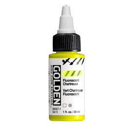Golden Artist Colors High Flow Acrylic 1Oz, Fluorescent Chartreuse, Bottle