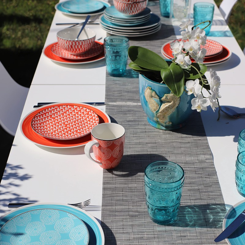 Euro Ceramica Simpatico 16 Piece Stoneware Dinnerware Set ; Opulent