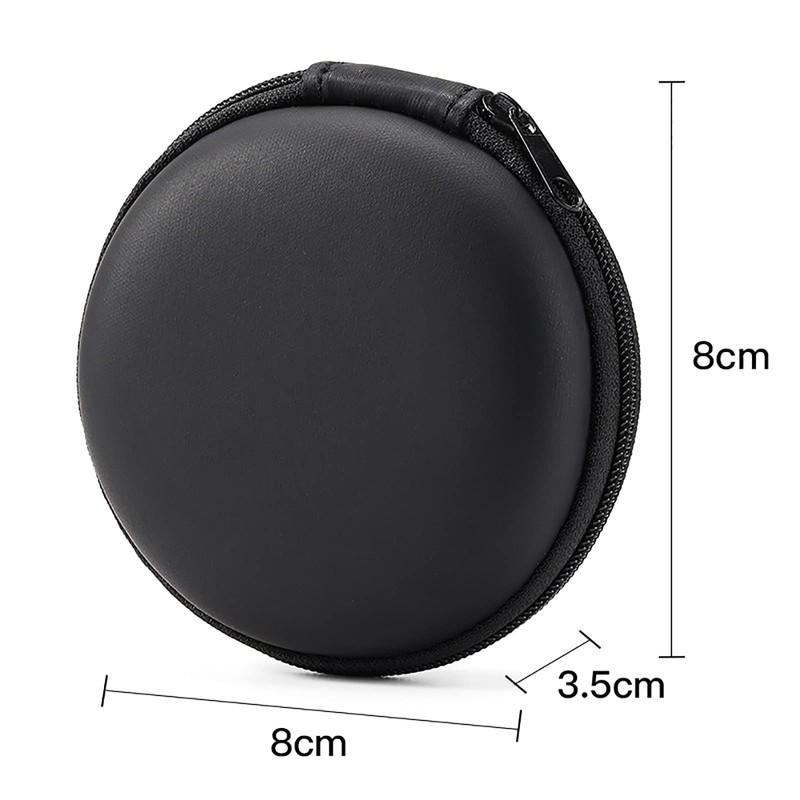 Earbud Storage Case, Semi-Hard Case, With Inner Net Pocket, Compact,