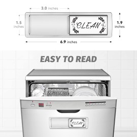 Dishwasher Magnet Clean Dirty Sign Shutter Only Changes When You Push It Non-Scratching Strong Magnet or Adhesive Options Indicator Tells Whether Dishes are Clean or Dirty (Deepblue)