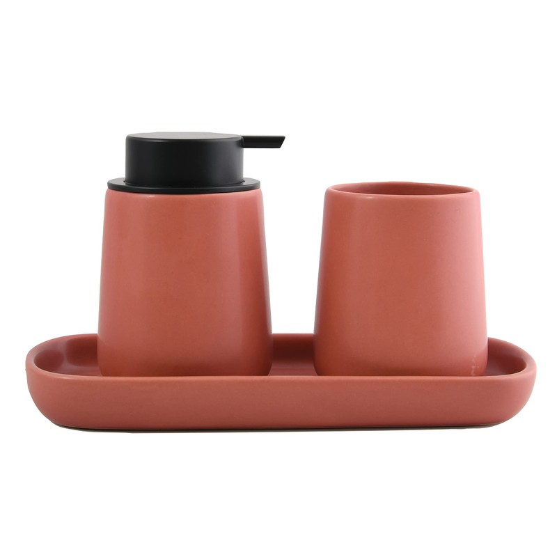 MSV Maonie Ceramic Liquid Soap Dispenser 300 ml Matt Terracotta